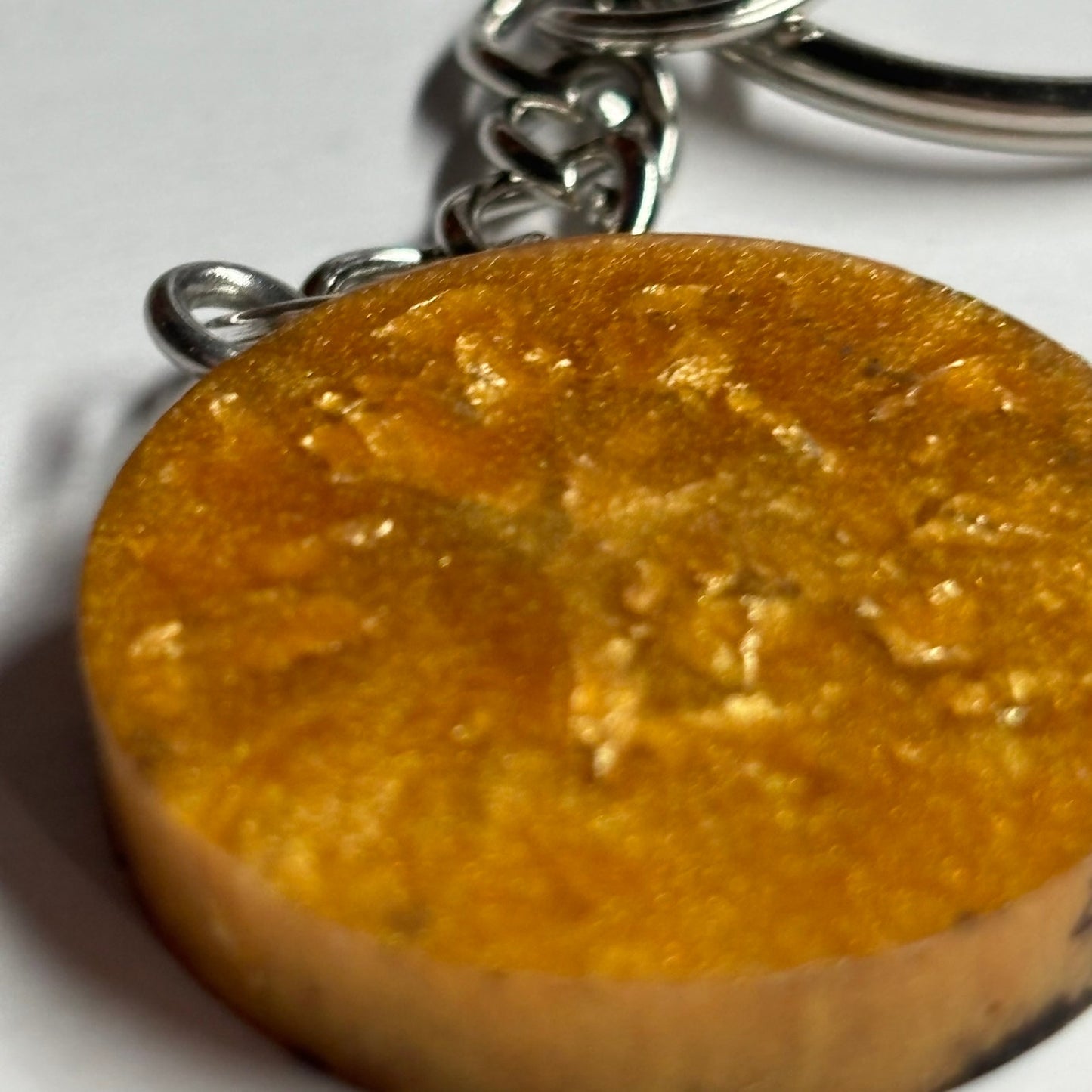 Fancy Orange Knight - Handmade Resin Keychain