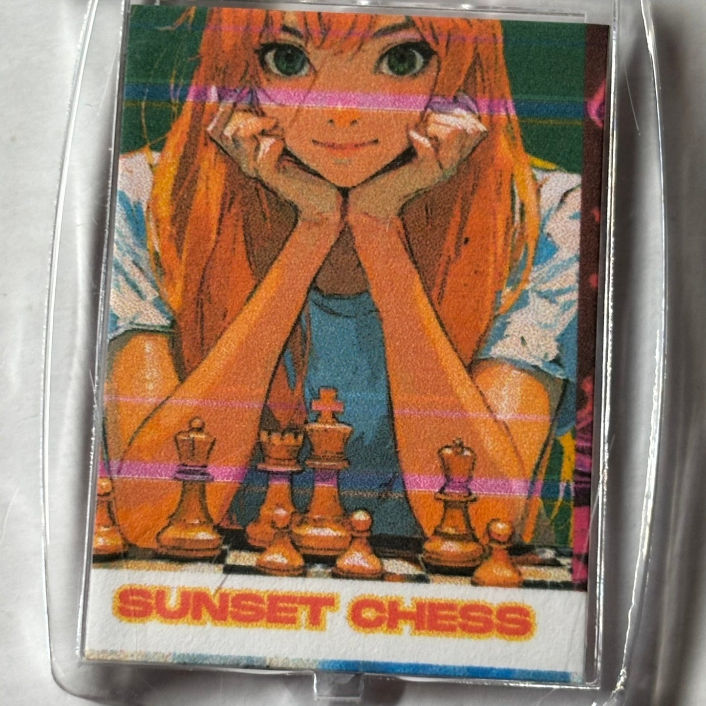 Orange Anime - Chess  Photo Keychain