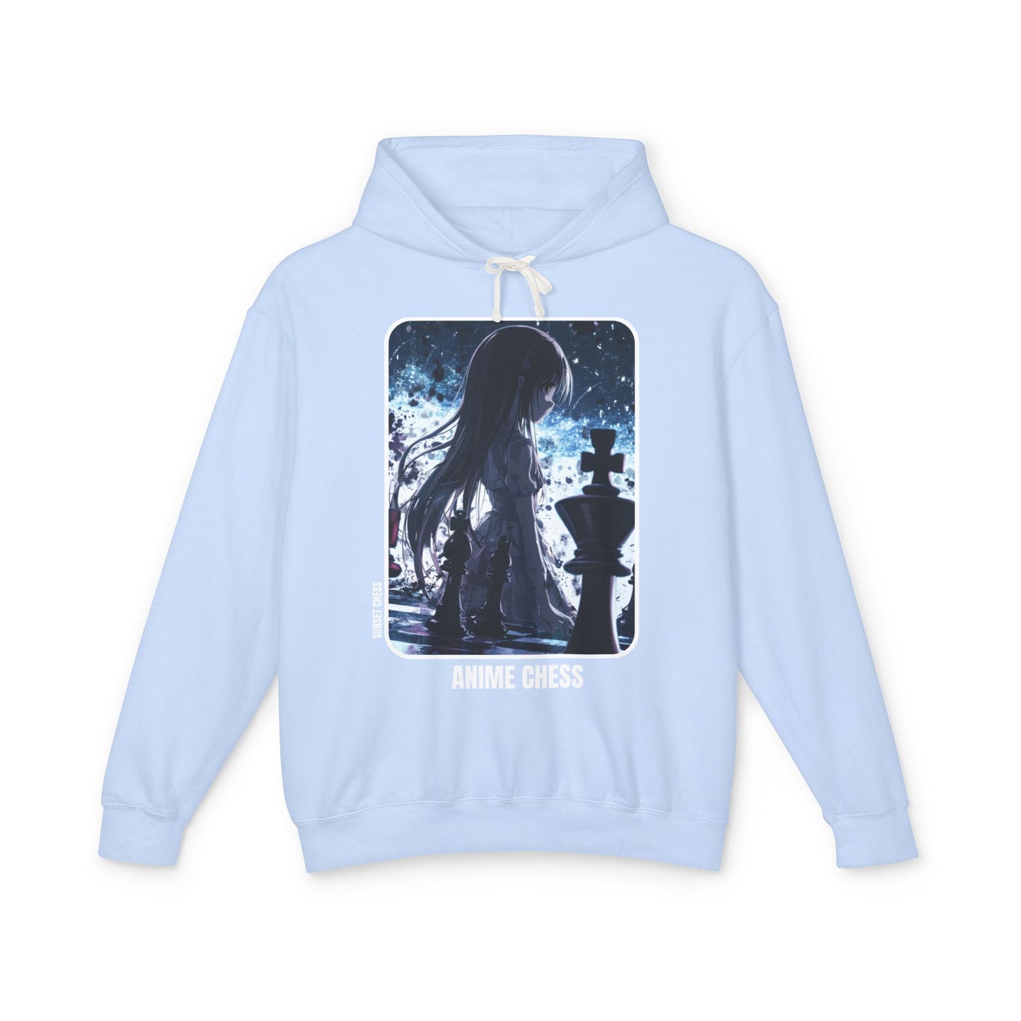 Blue Iced Anime - Sky Blue Chess Hoodie