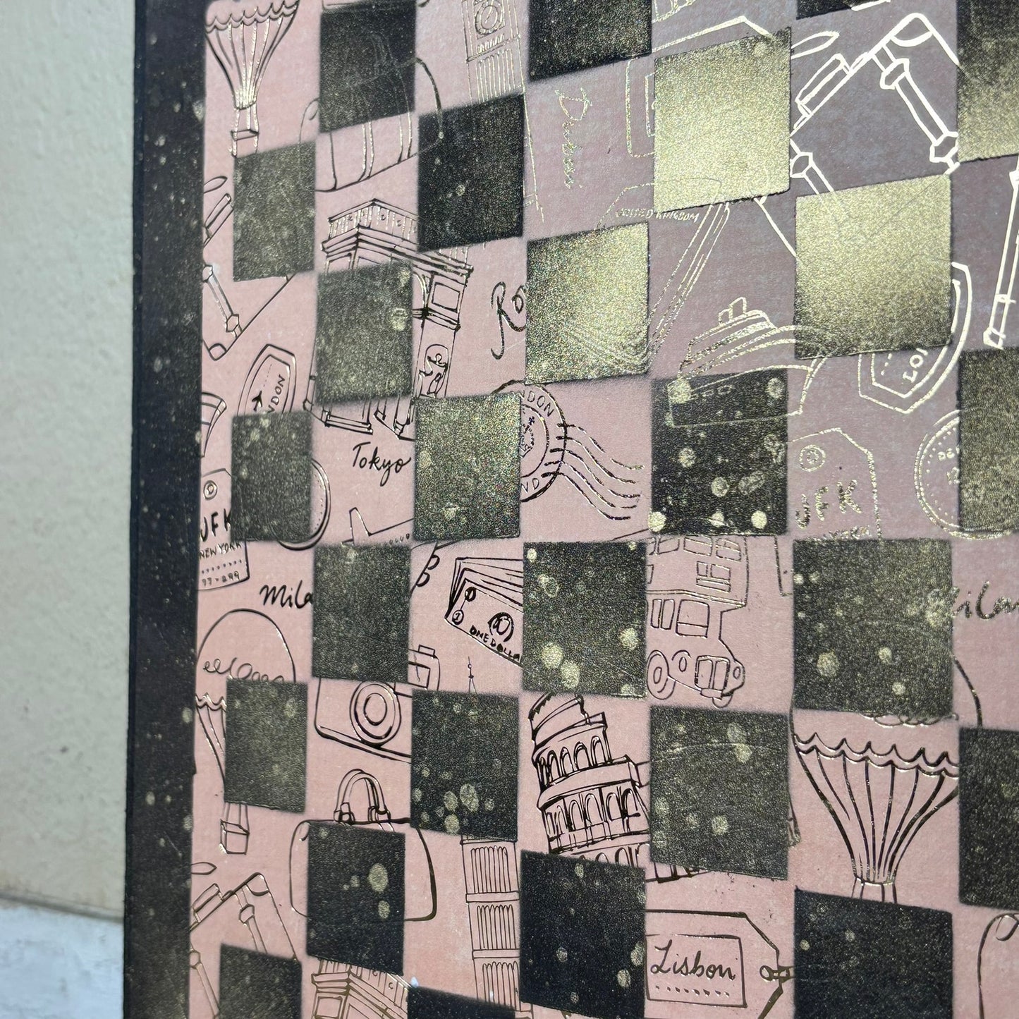 Peach Gold - Scrapbook Chess Board