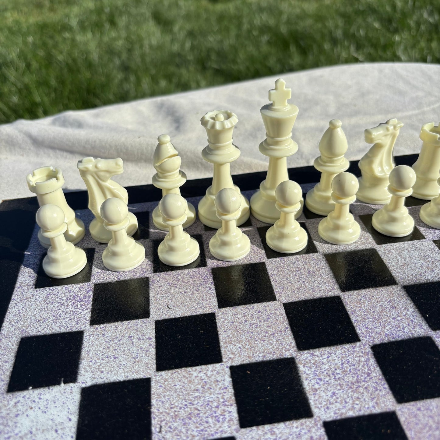 Purple Mist - Painted Chess Set