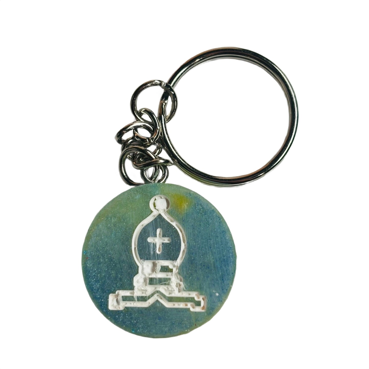 Blue Bishop - Handmade Resin Keychain