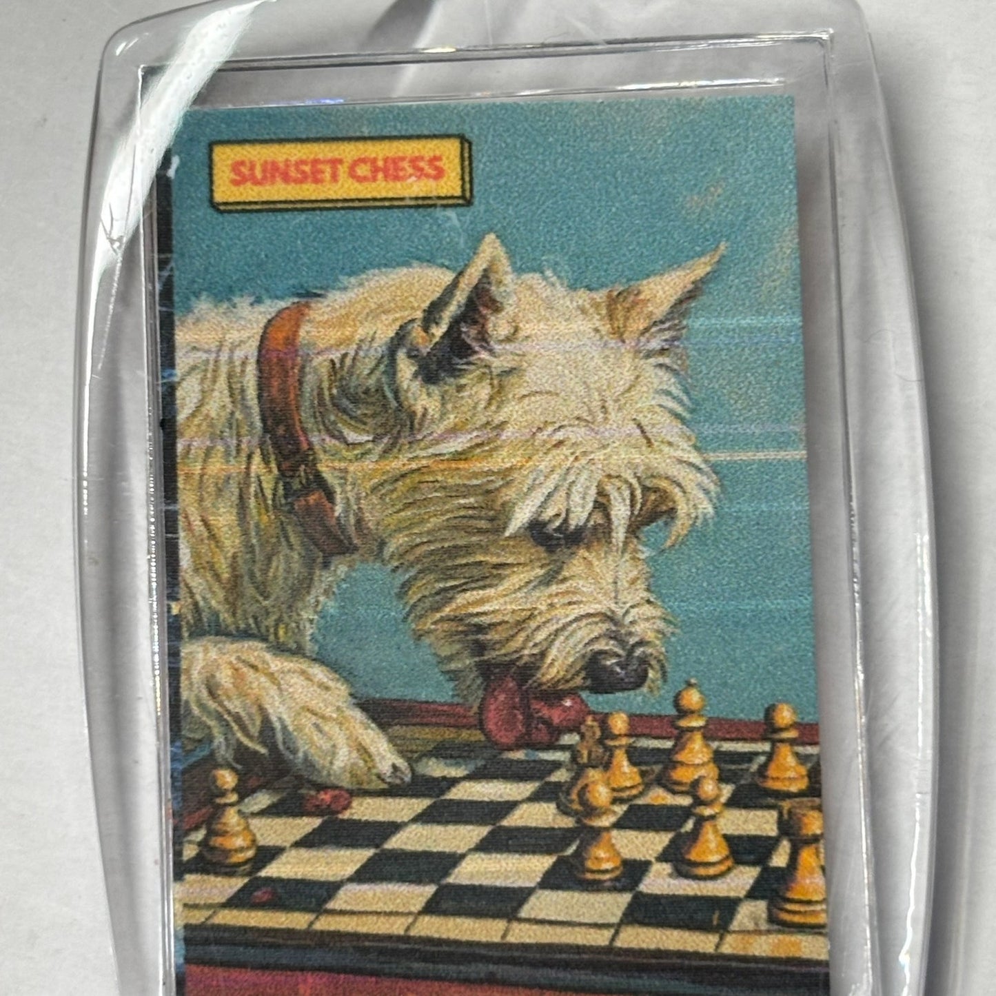 Little Dog - Chess  Photo Keychain