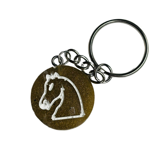 Sandy Yellow Knight - Handmade Resin Keychain