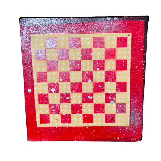 Royal Red Yellow - Large Scrapbook Chess Board