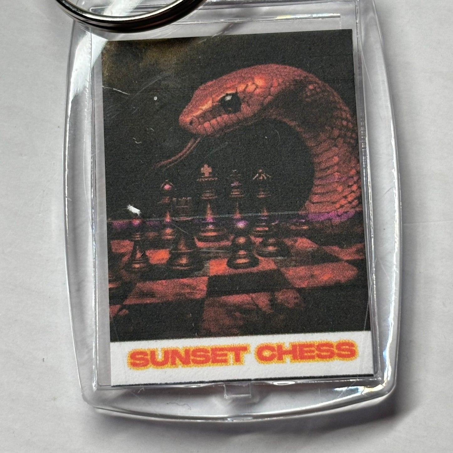 Red Snake - Chess  Photo Keychain
