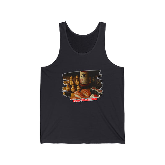 Sushi - Black Chess Tank Top