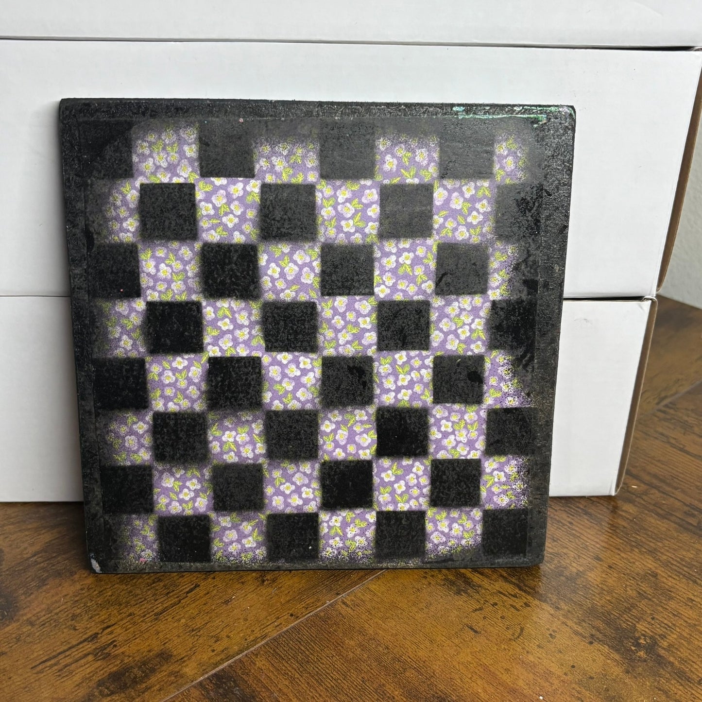 Orange/Purple Chrome - Painted Double Sided Chess Board