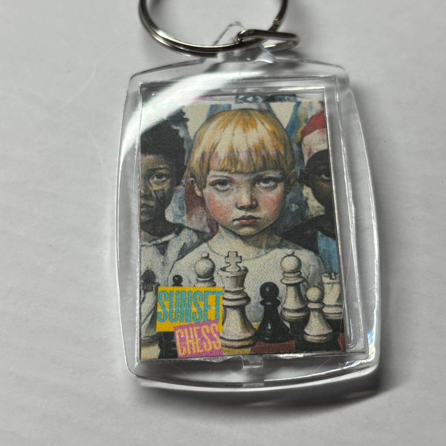 Little Girl - Chess  Photo Keychain
