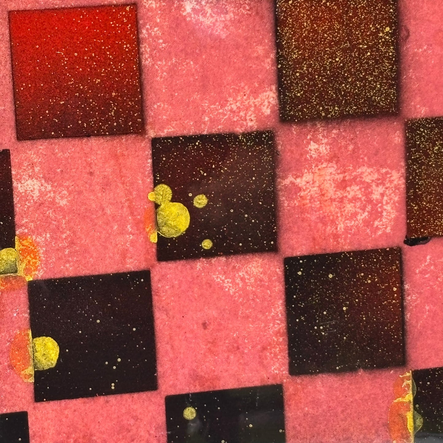 Vibrant Red - Resin Coated Chess Board