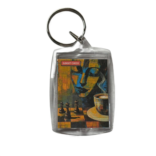 Coffee Girl - Chess  Photo Keychain