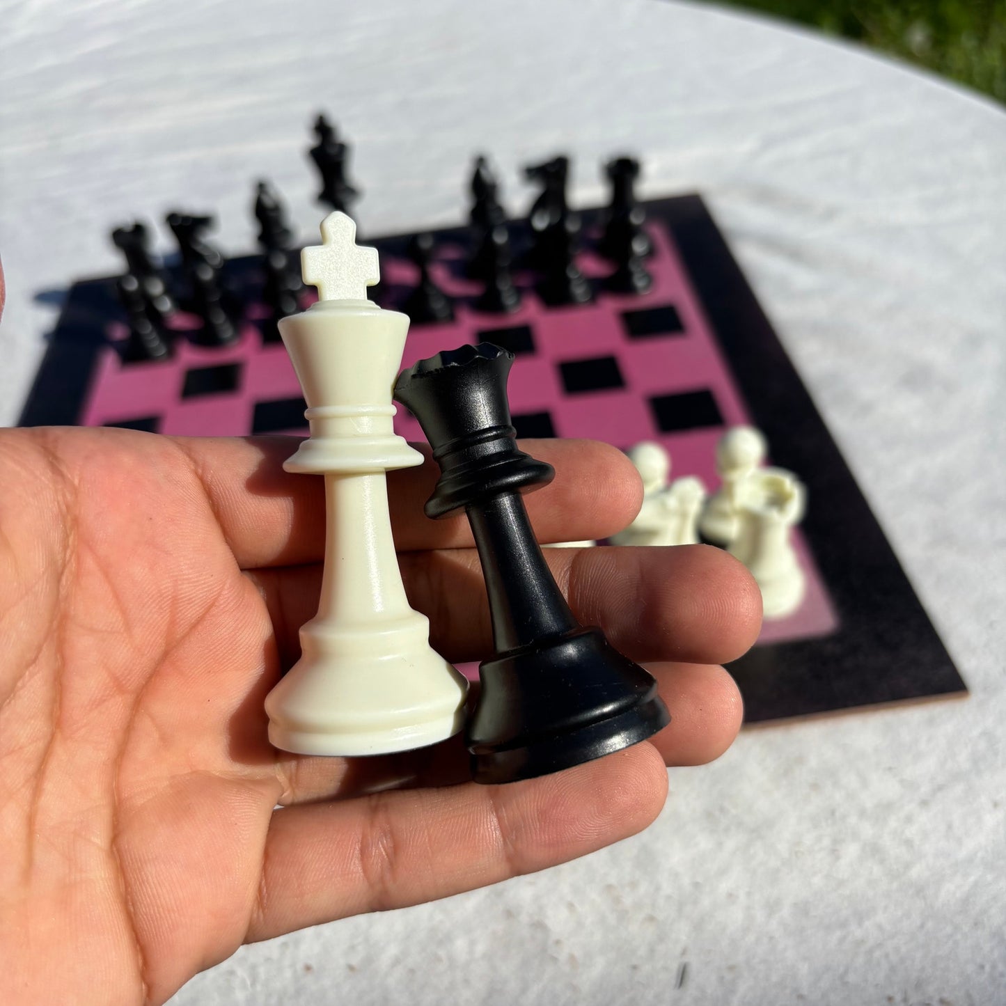 Hot Pink - Painted Chess Set