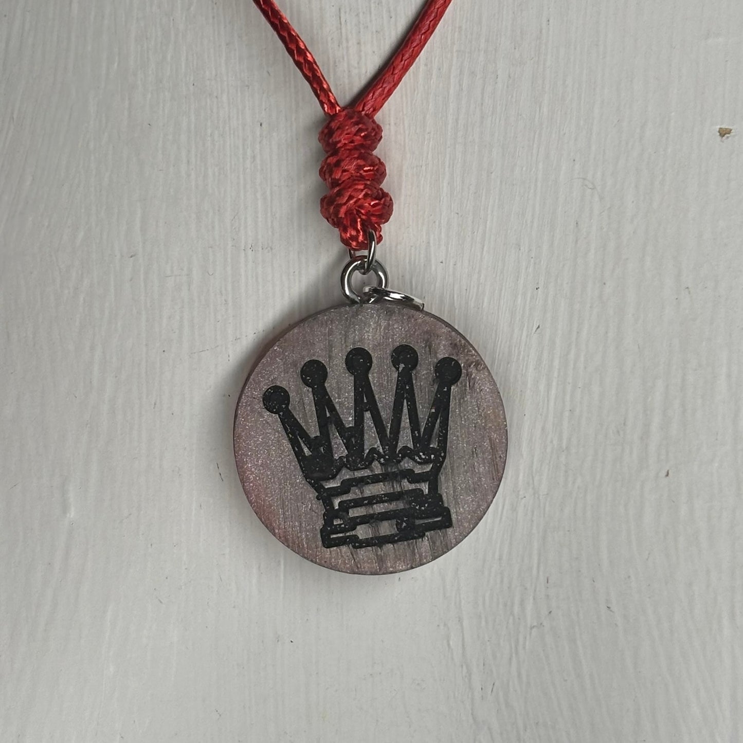 Royal Queen - Handmade Resin Chess Necklace