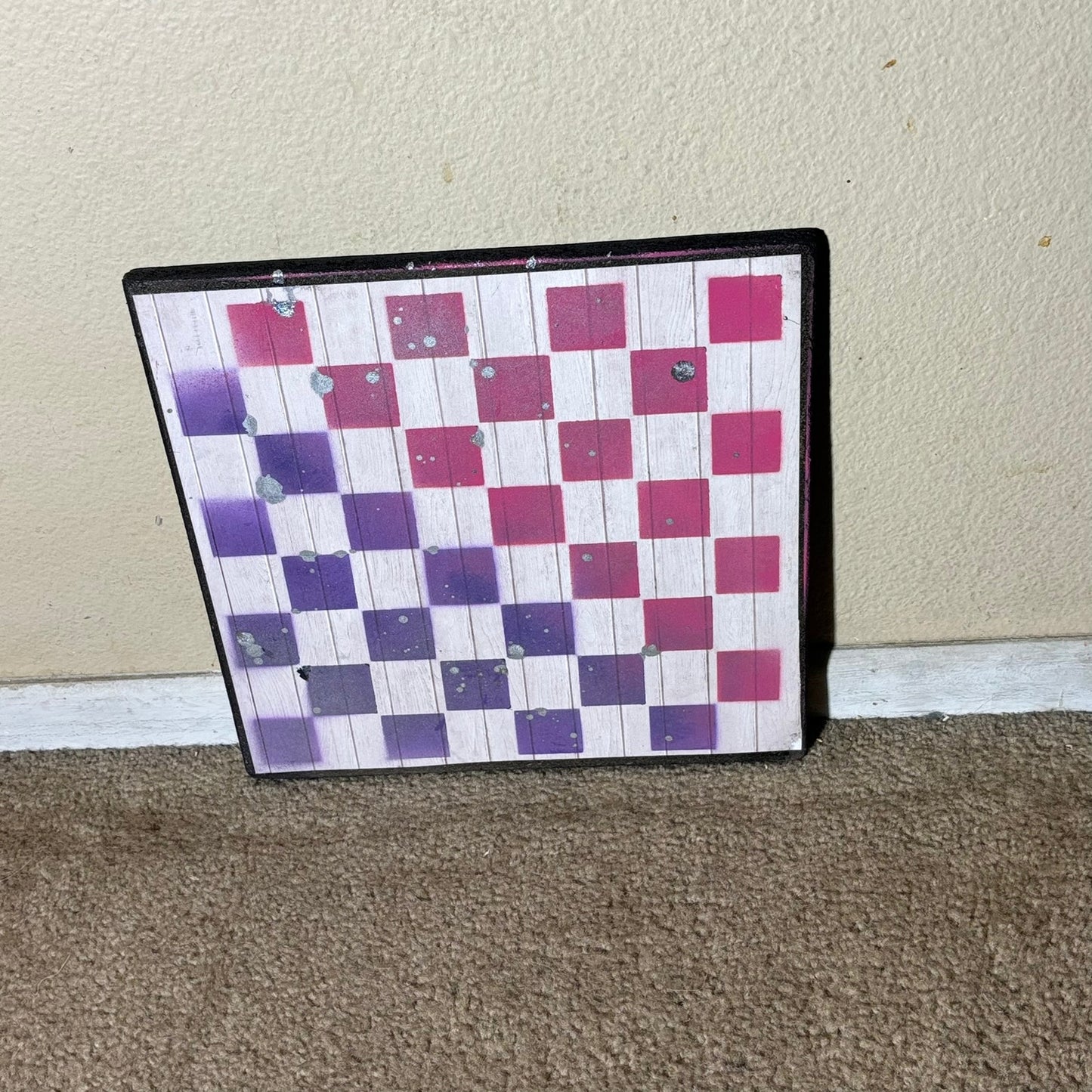 Purple Pink - Scrapbook Chess Board