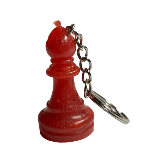 Cherry Red Bishop - Handmade Resin Keychain