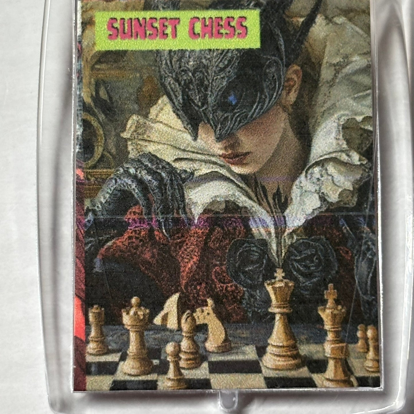 Masked Woman - Chess  Photo Keychain