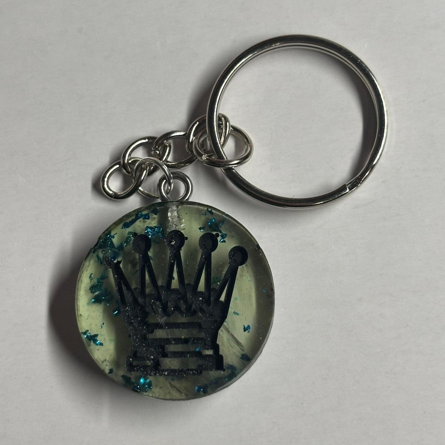 Green Black Queen - Handmade Resin Keychain