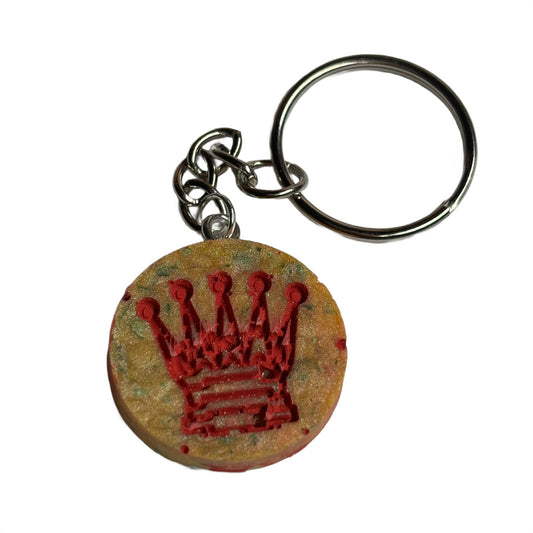 Prestigious Yellow Queen - Handmade Resin Keychain - Flat Edition