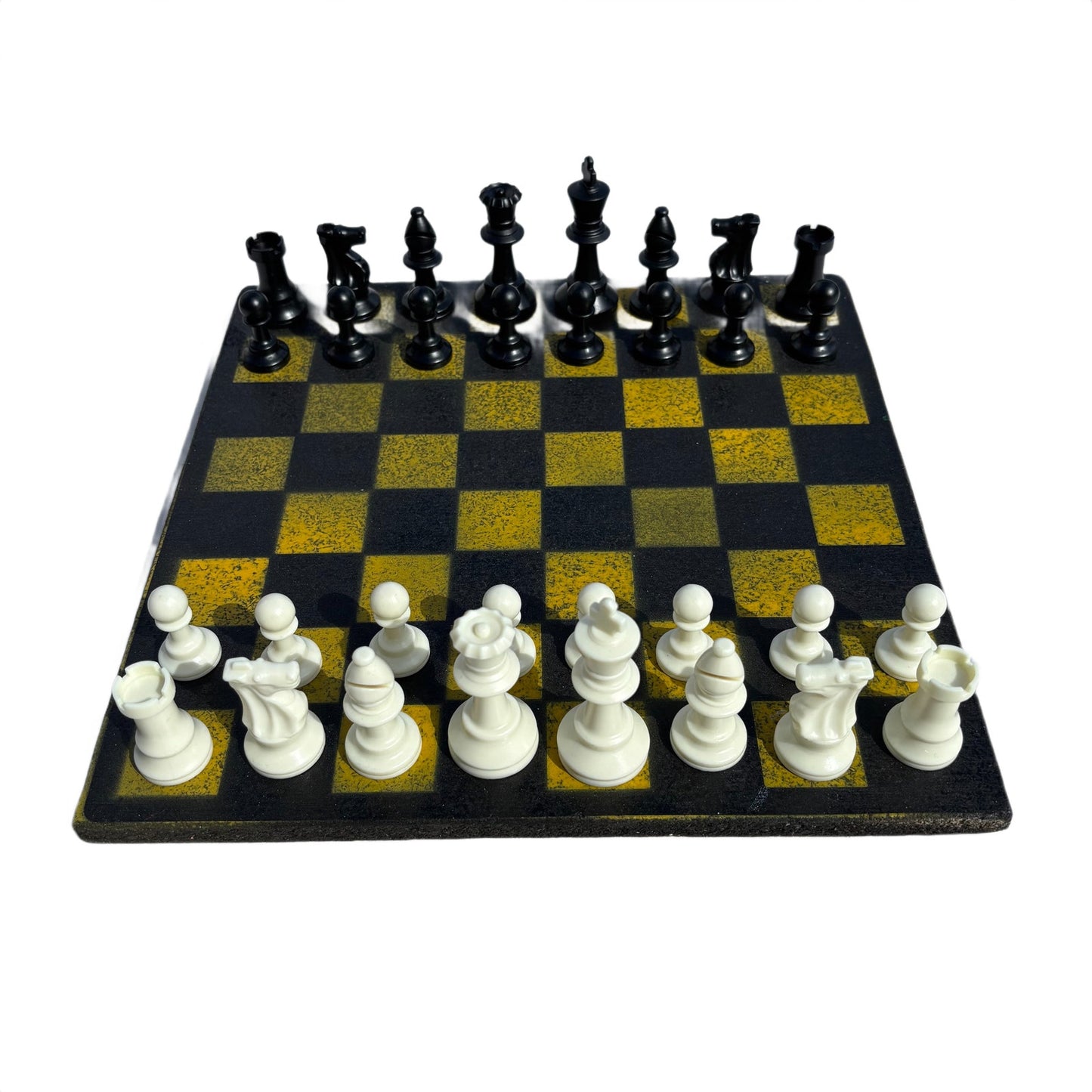 Black & Yellow - Painted Chess Set