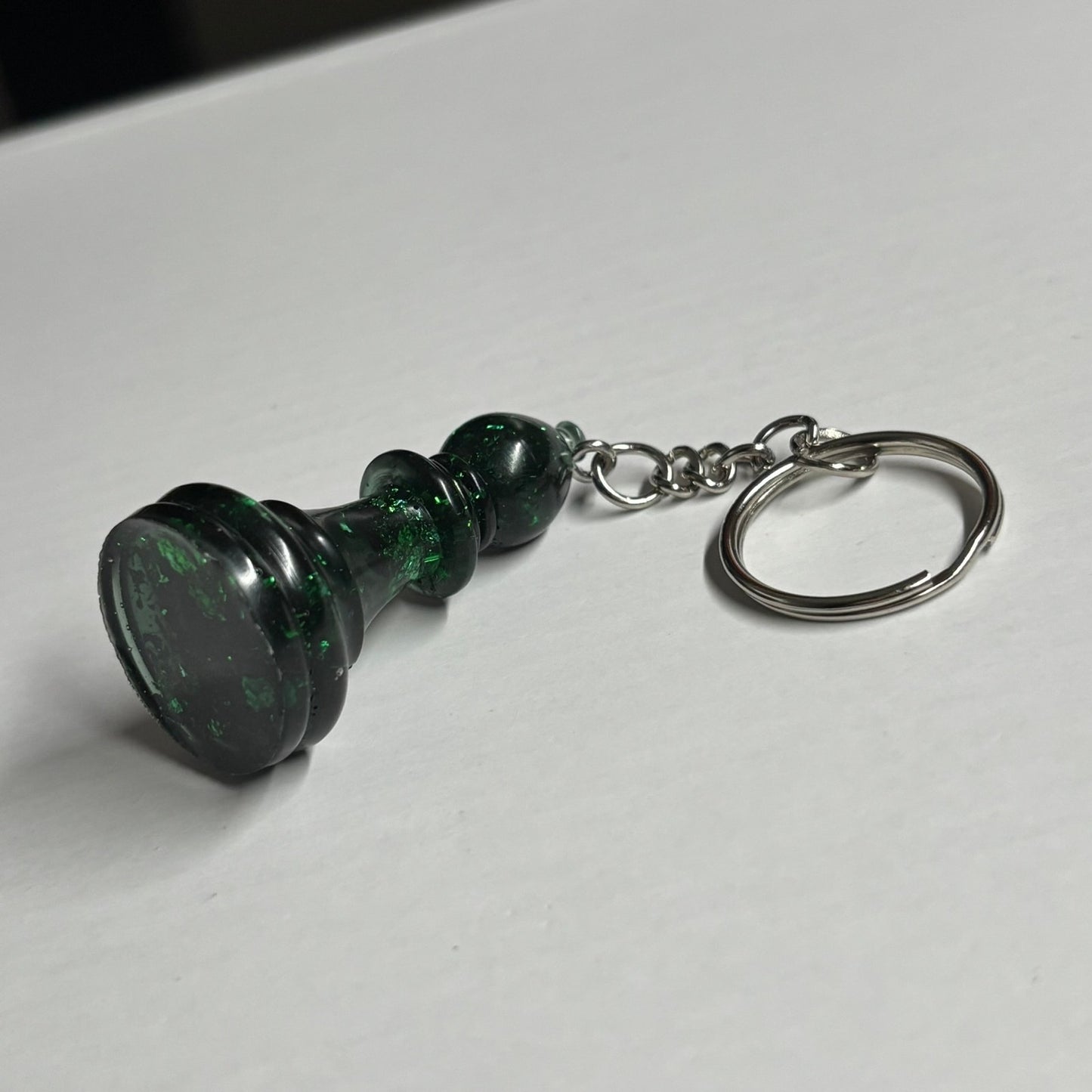 Dark Green Bishop - Handmade Resin Keychain