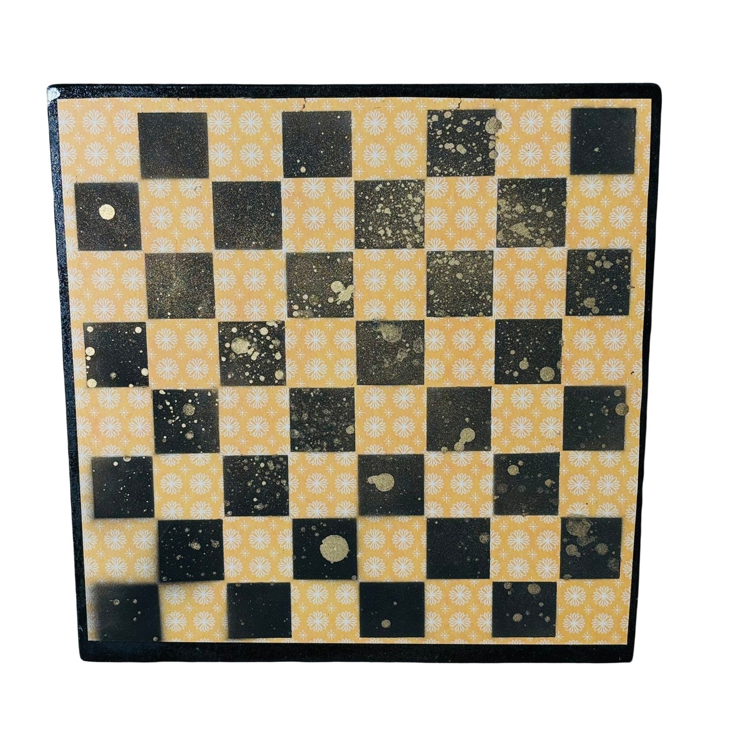 Speckled Yellow - Scrapbook Chess Board