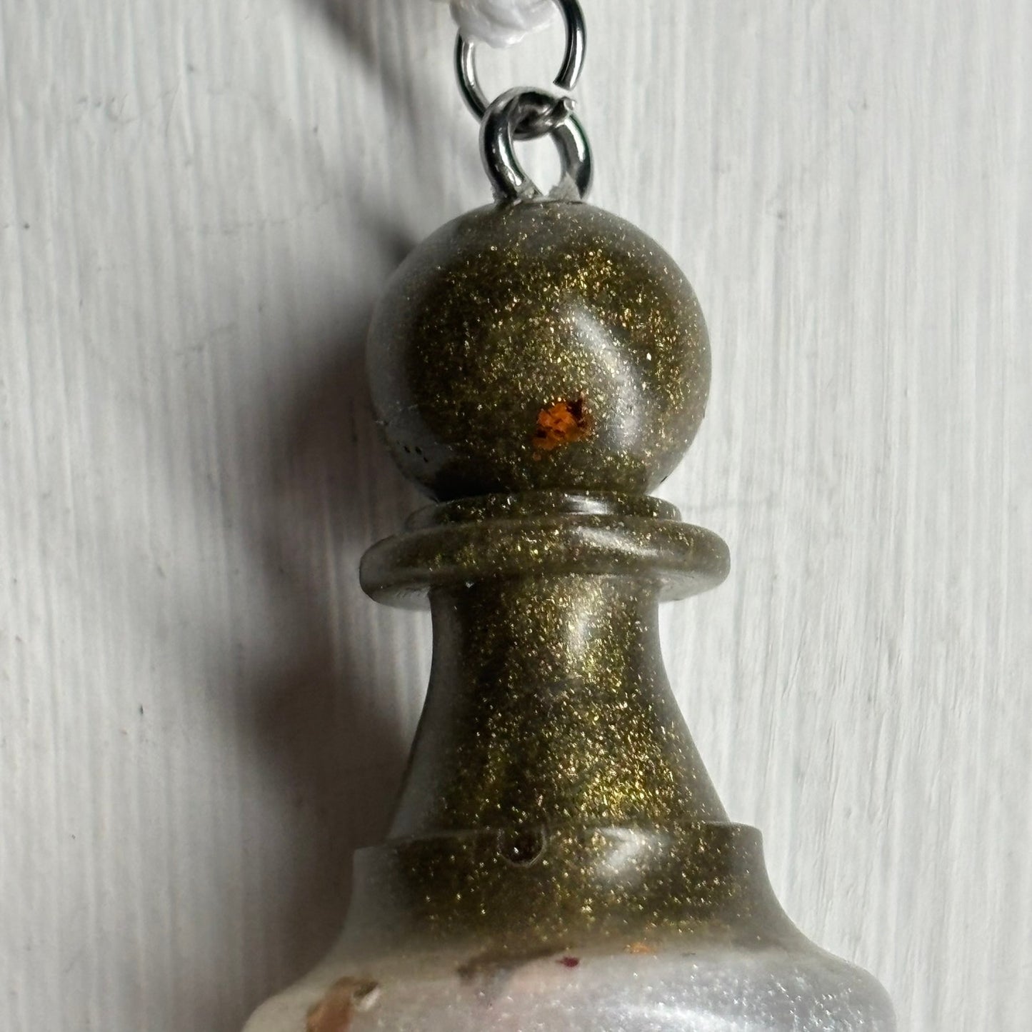Vintage Green Pawn - Handmade Resin Chess Necklace