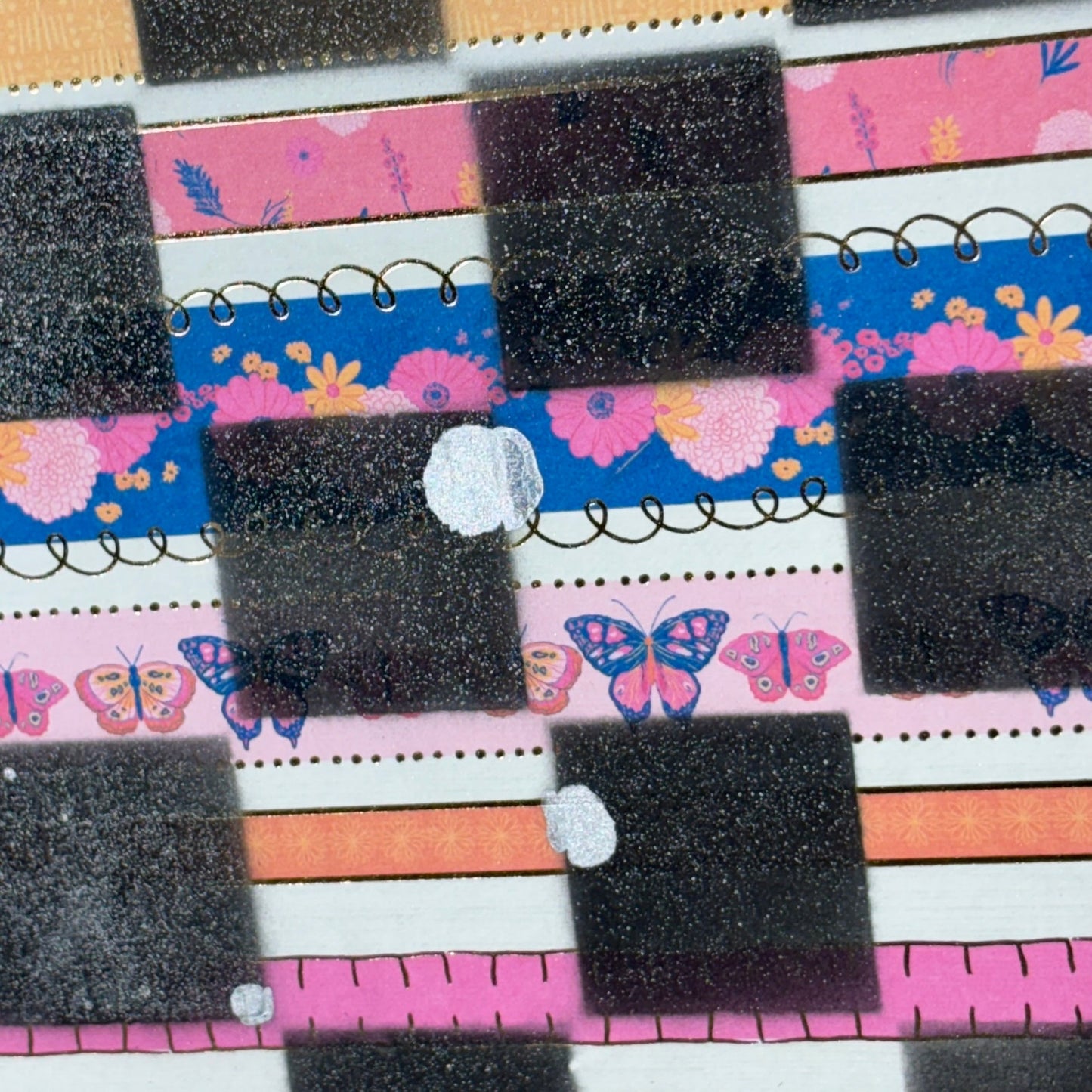 Pink Ripple Butterfly - Scrapbook Chess Board