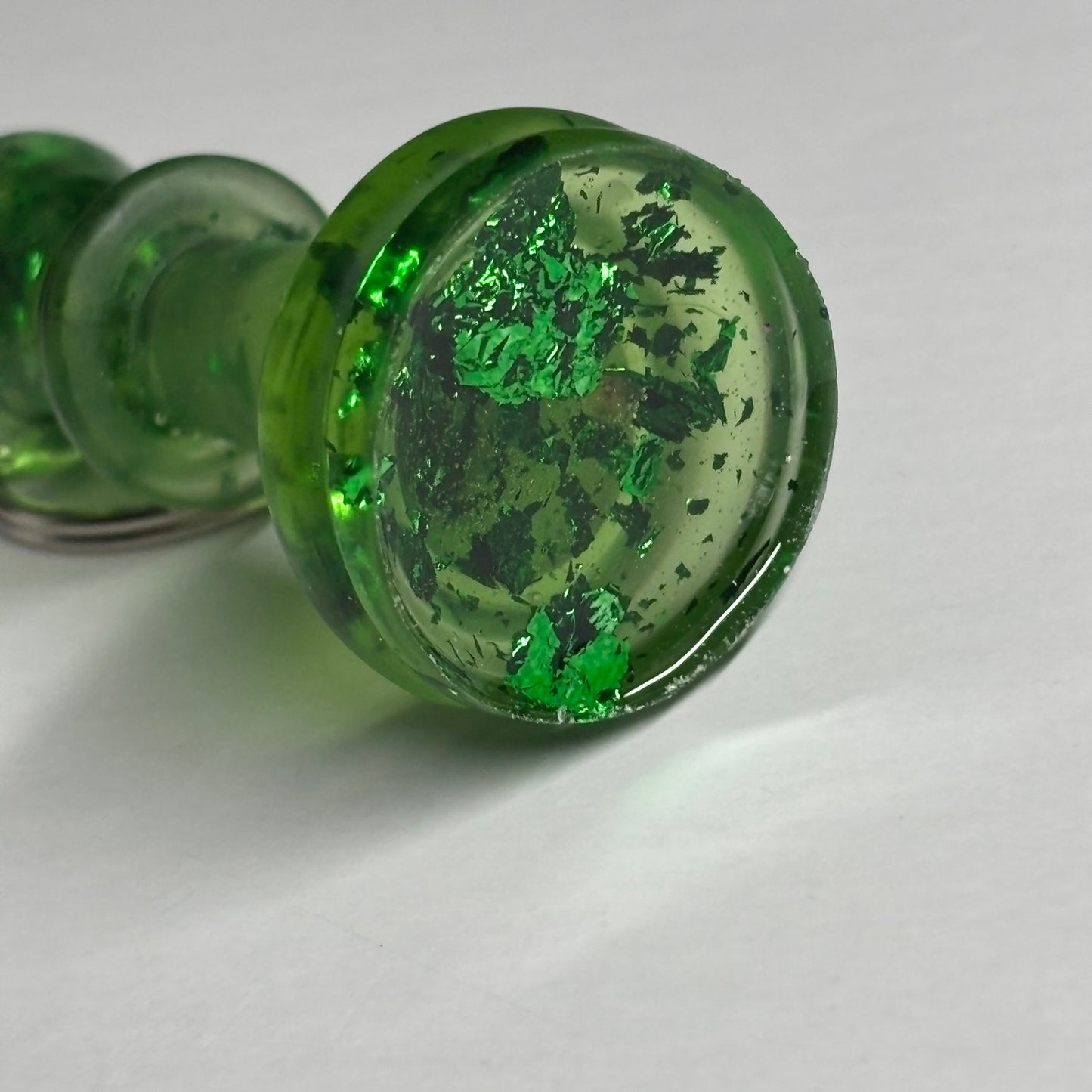 Crystal Green King - Handmade Resin Keychain