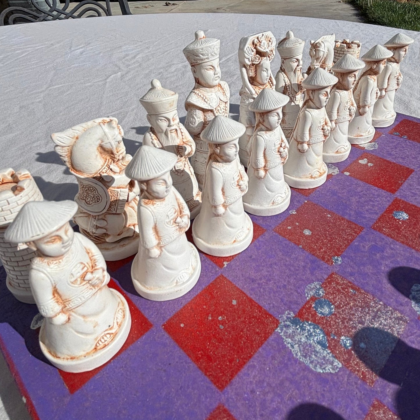Purple Red Chrome Drip - Chinese Edition Chess Set