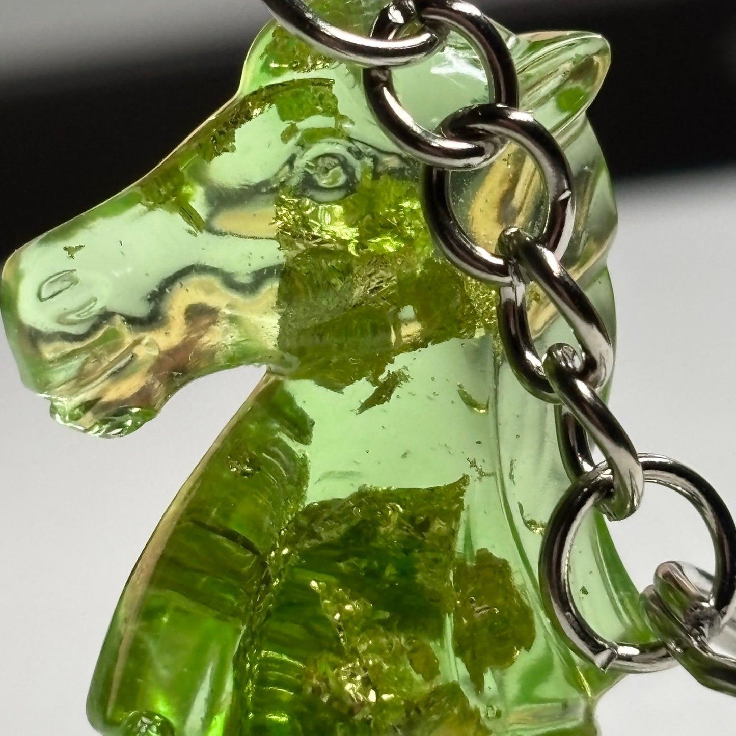 The Green Crystal Knight - Handmade Resin Keychain
