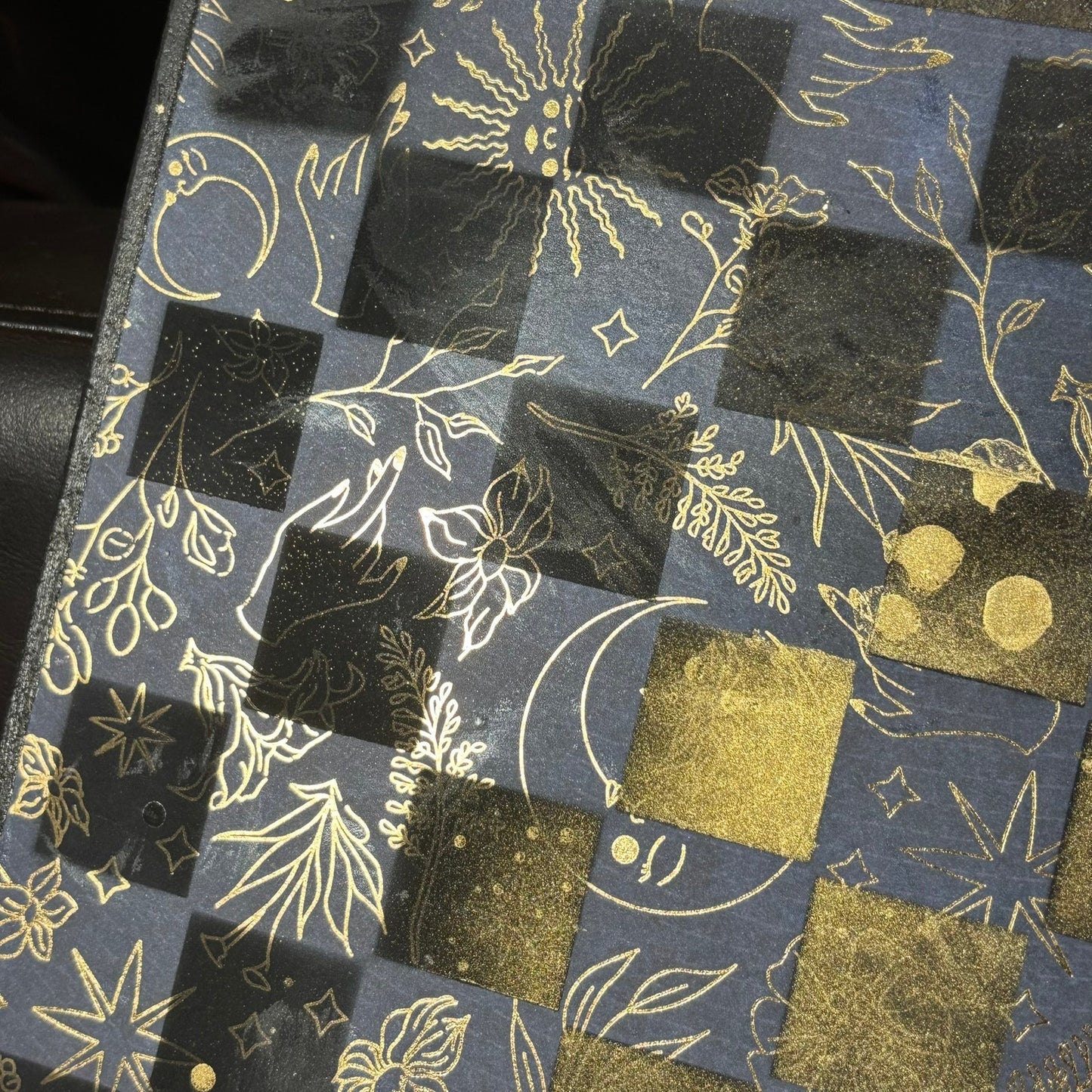 Navy Blue Gold - Scrapbook Chess Board