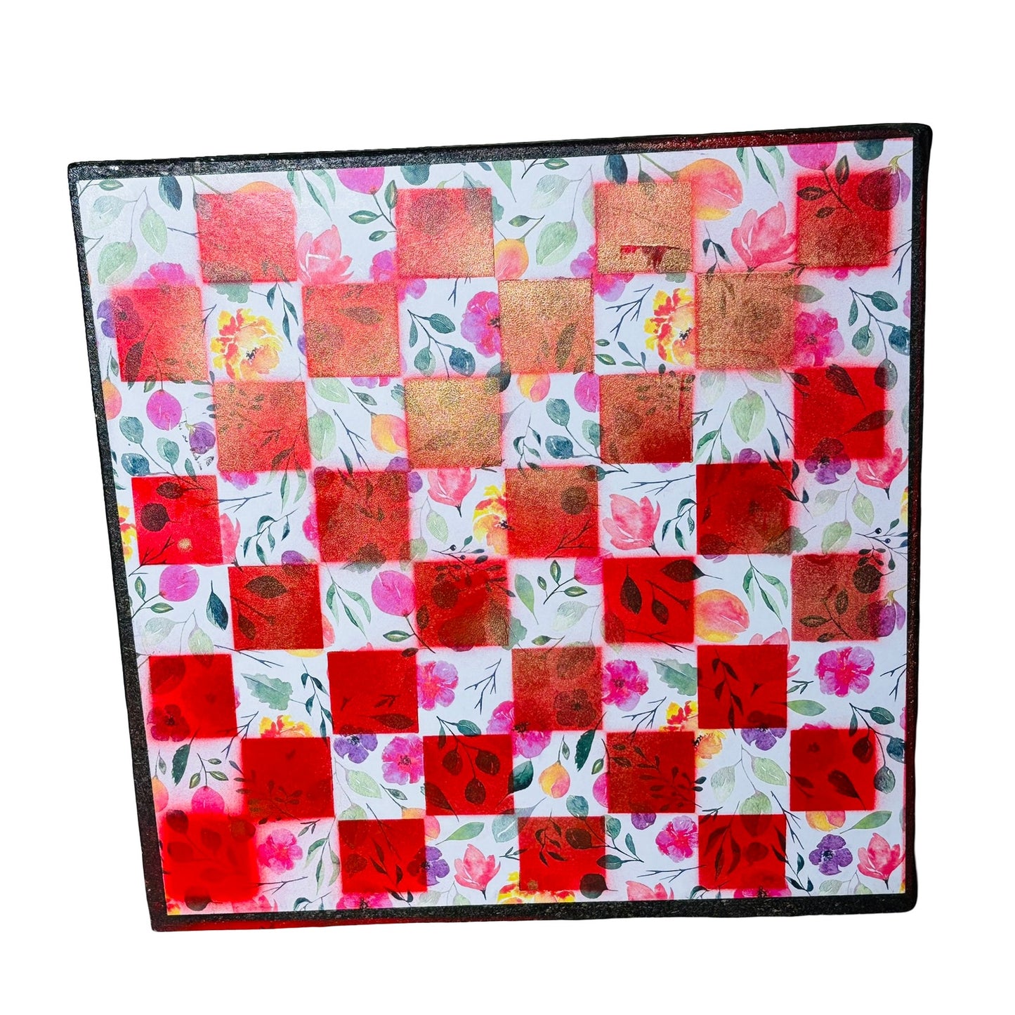 The Red Flower - Scrapbook Chess Board