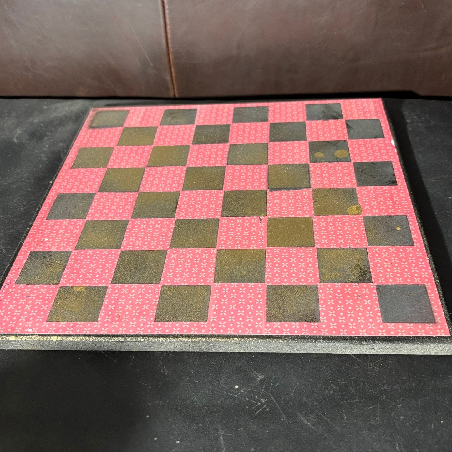 Pink Red Pattern - Scrapbook Chess Board