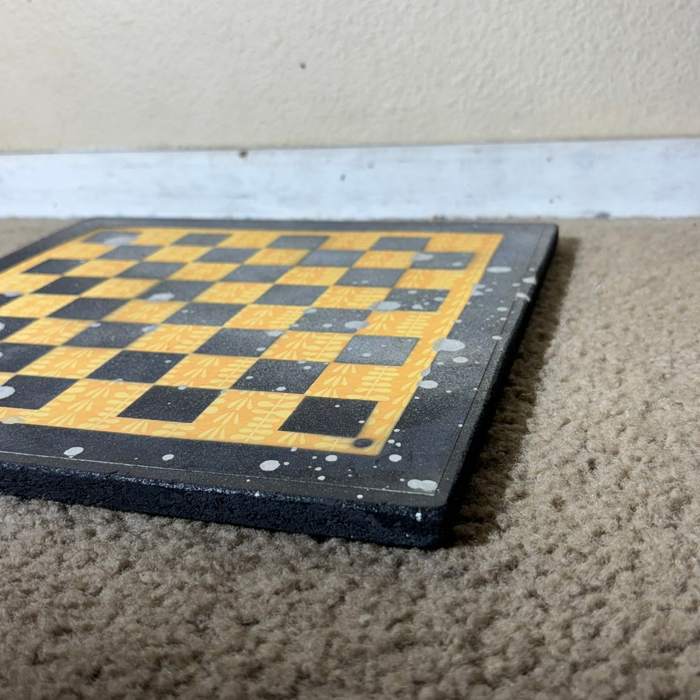 Yellow & Black - Scrapbook Chess Board