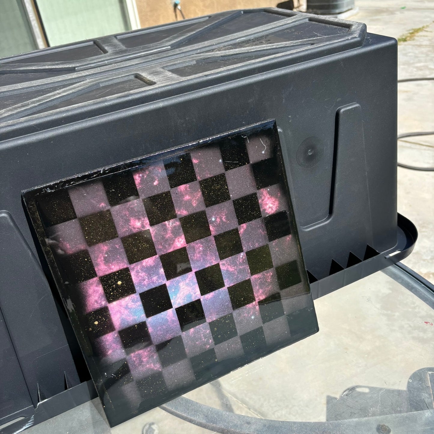 Space Purple - Resin Coated Chess Board