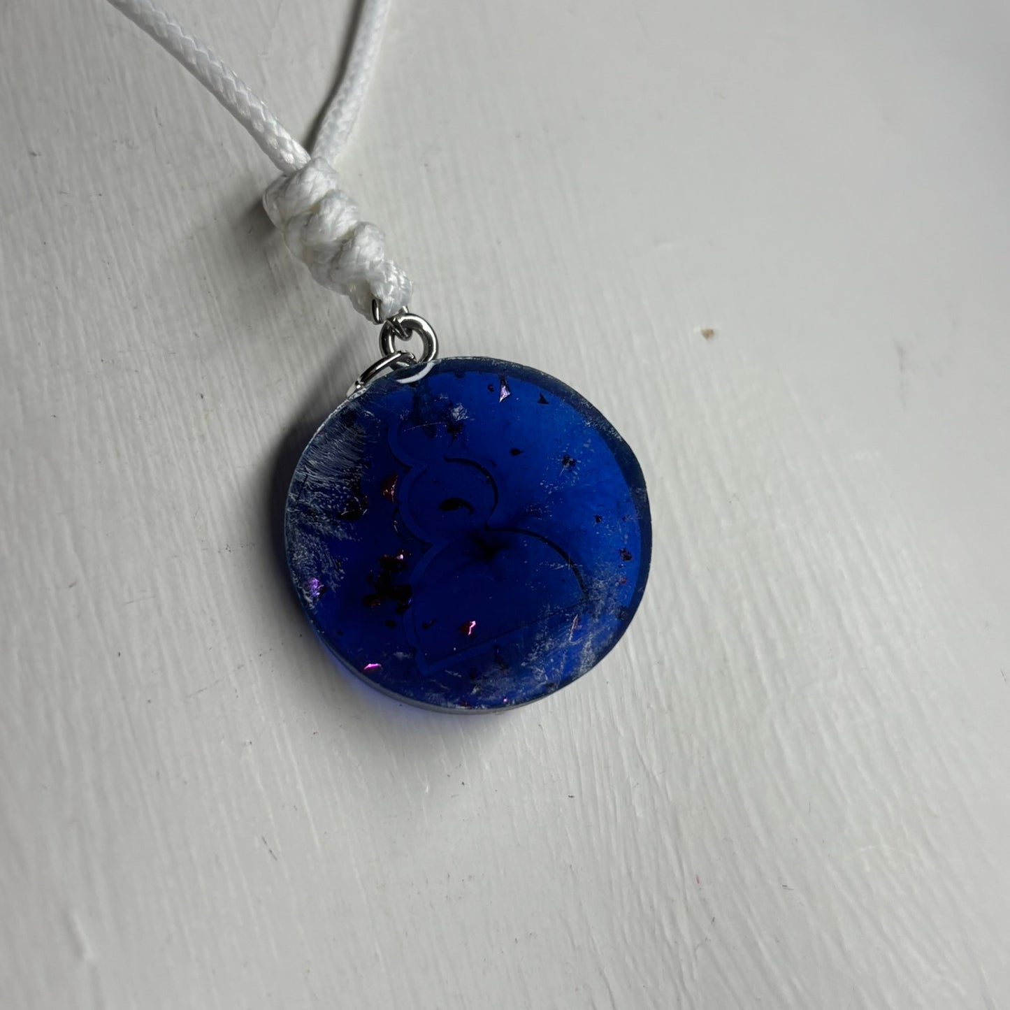 Blue Pawn - Handmade Resin Chess Necklace