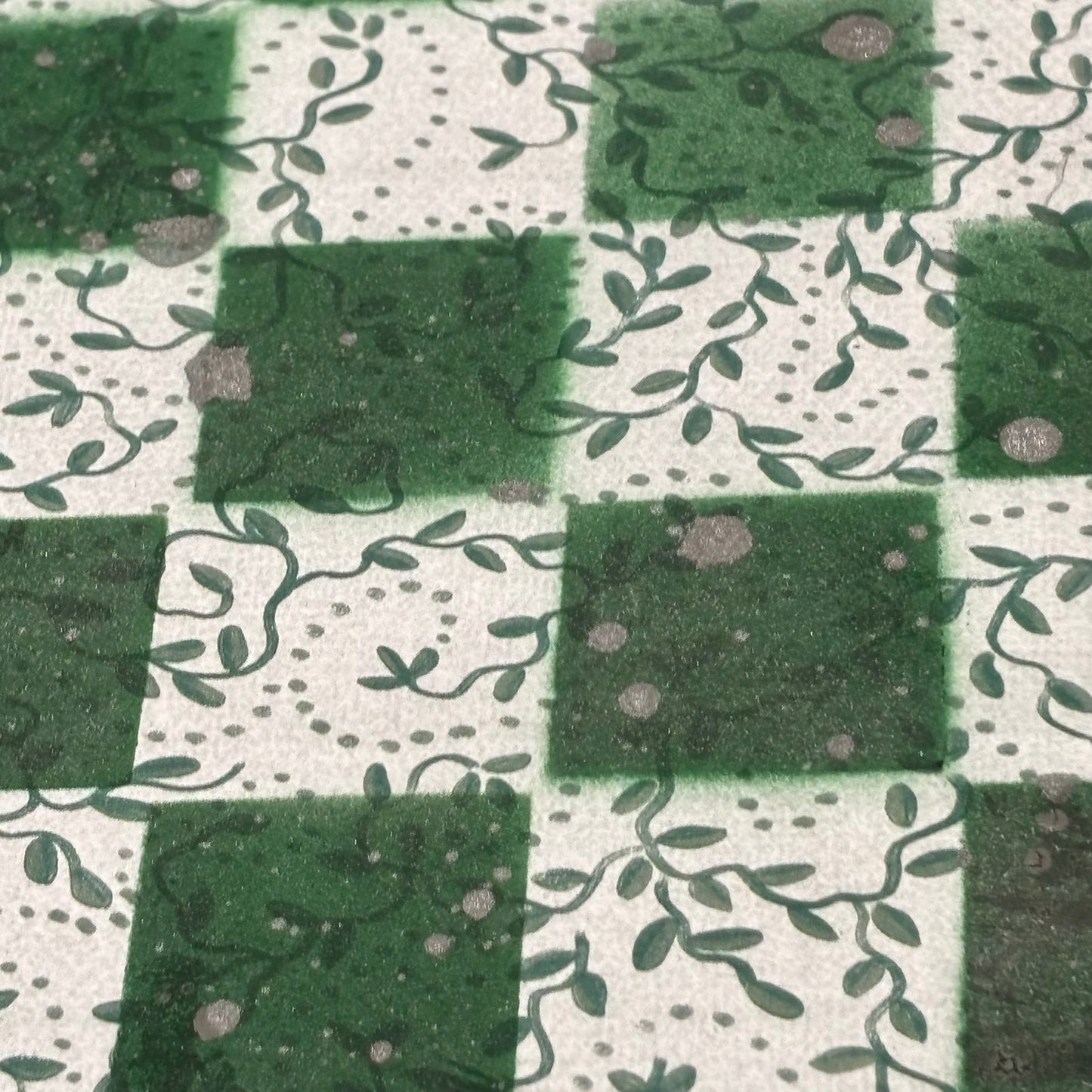 Royal Green Pattern - Scrapbook Chess Set