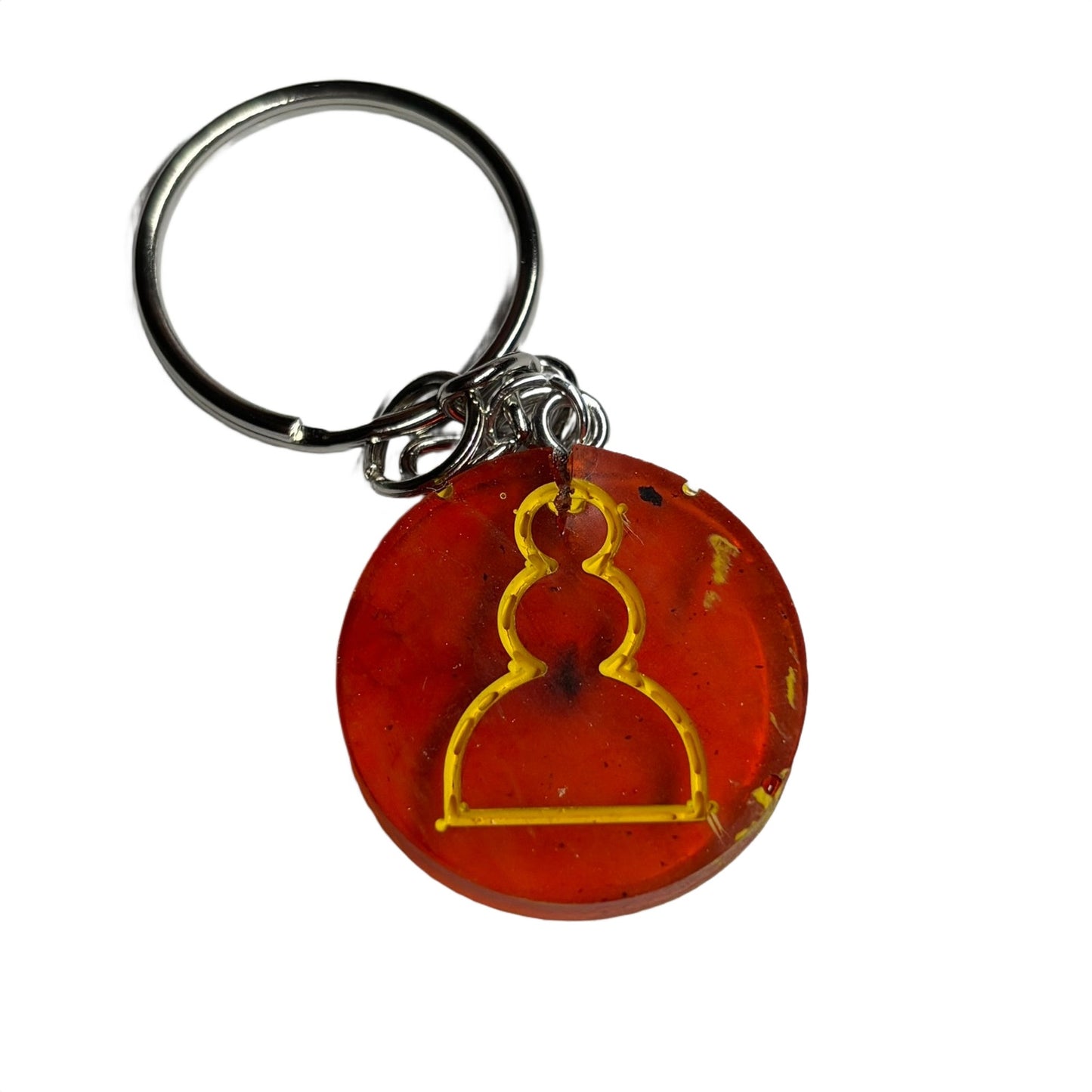 Transparent Red Pawn - Handmade Resin Keychain