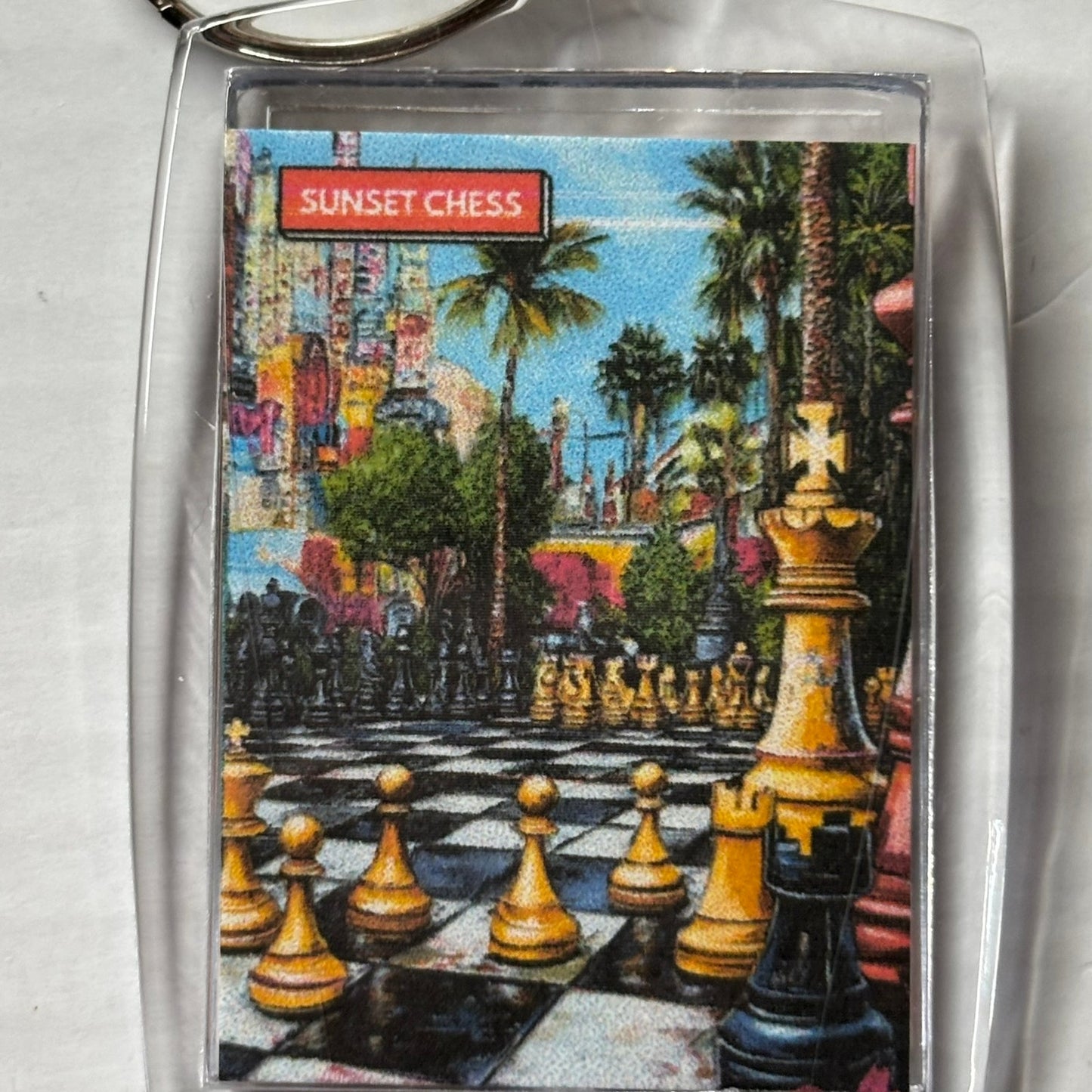 Park Place - Chess  Photo Keychain