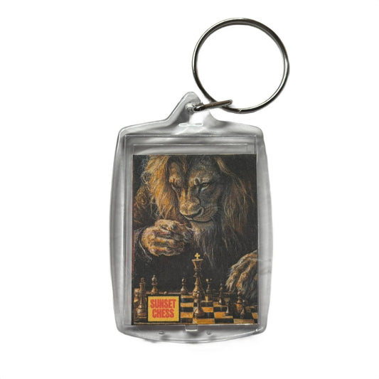 Papa Lion - Chess  Photo Keychain
