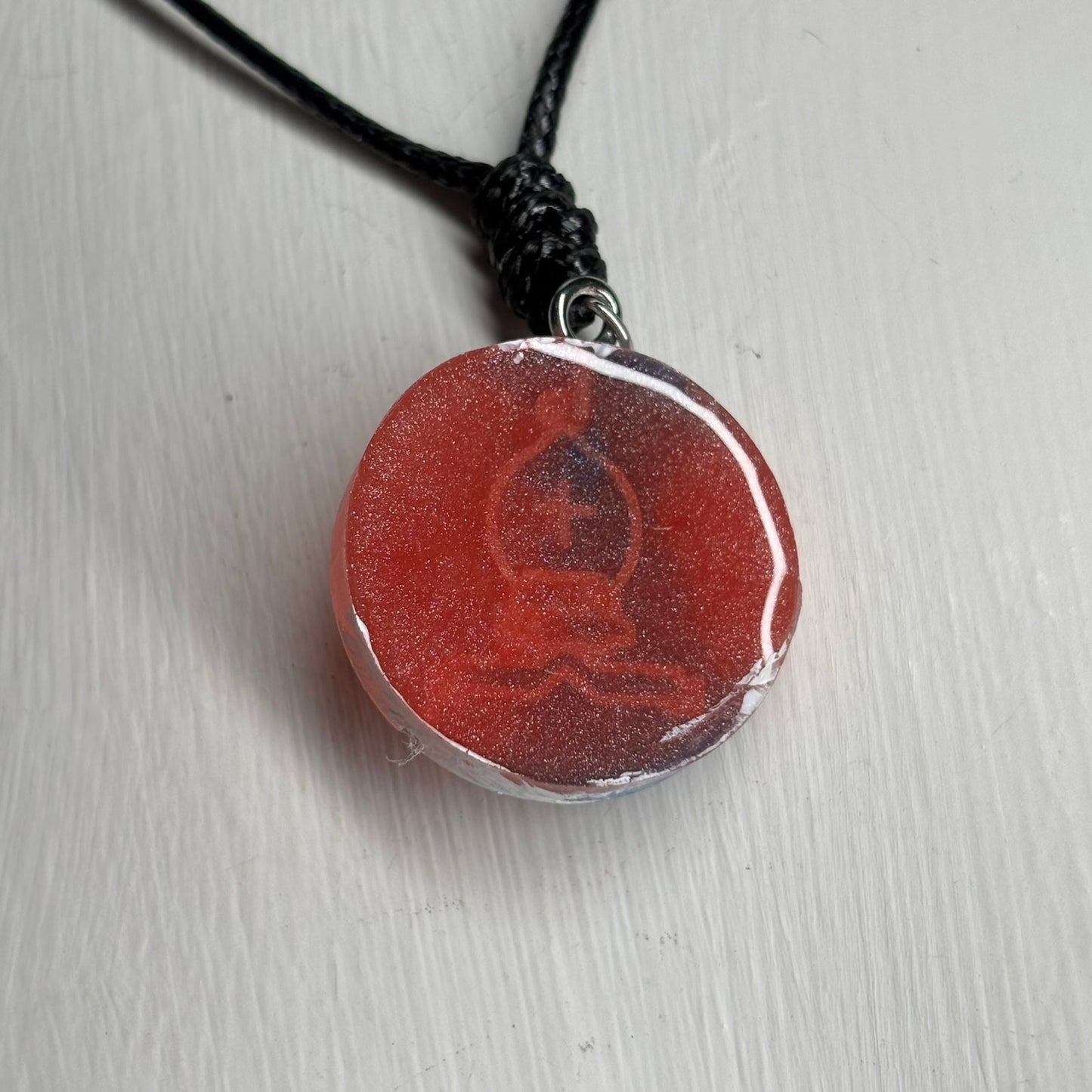 Mixed Colored Bishop - Handmade Resin Chess Necklace