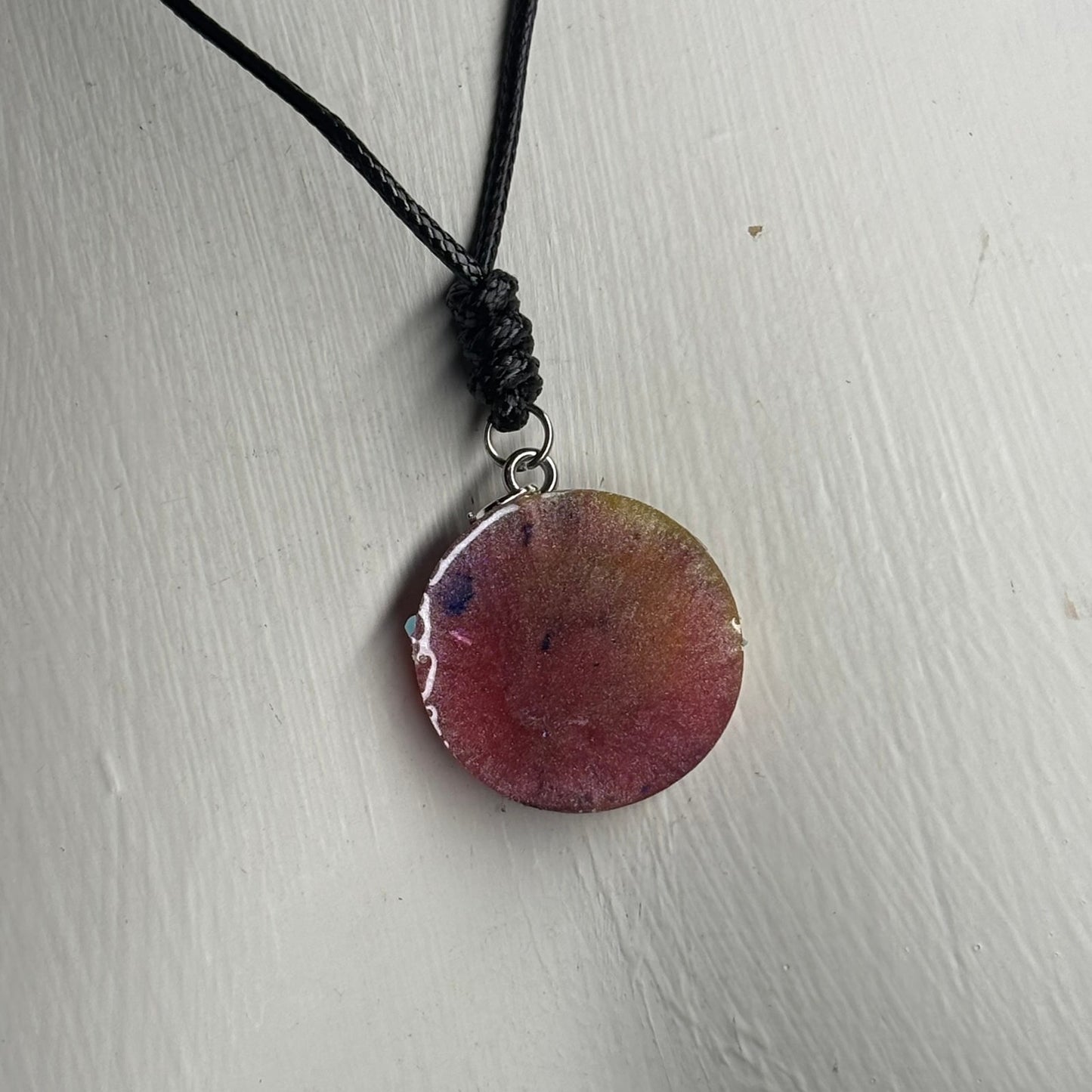 Crystal Pink Rook - Handmade Resin Chess Necklace