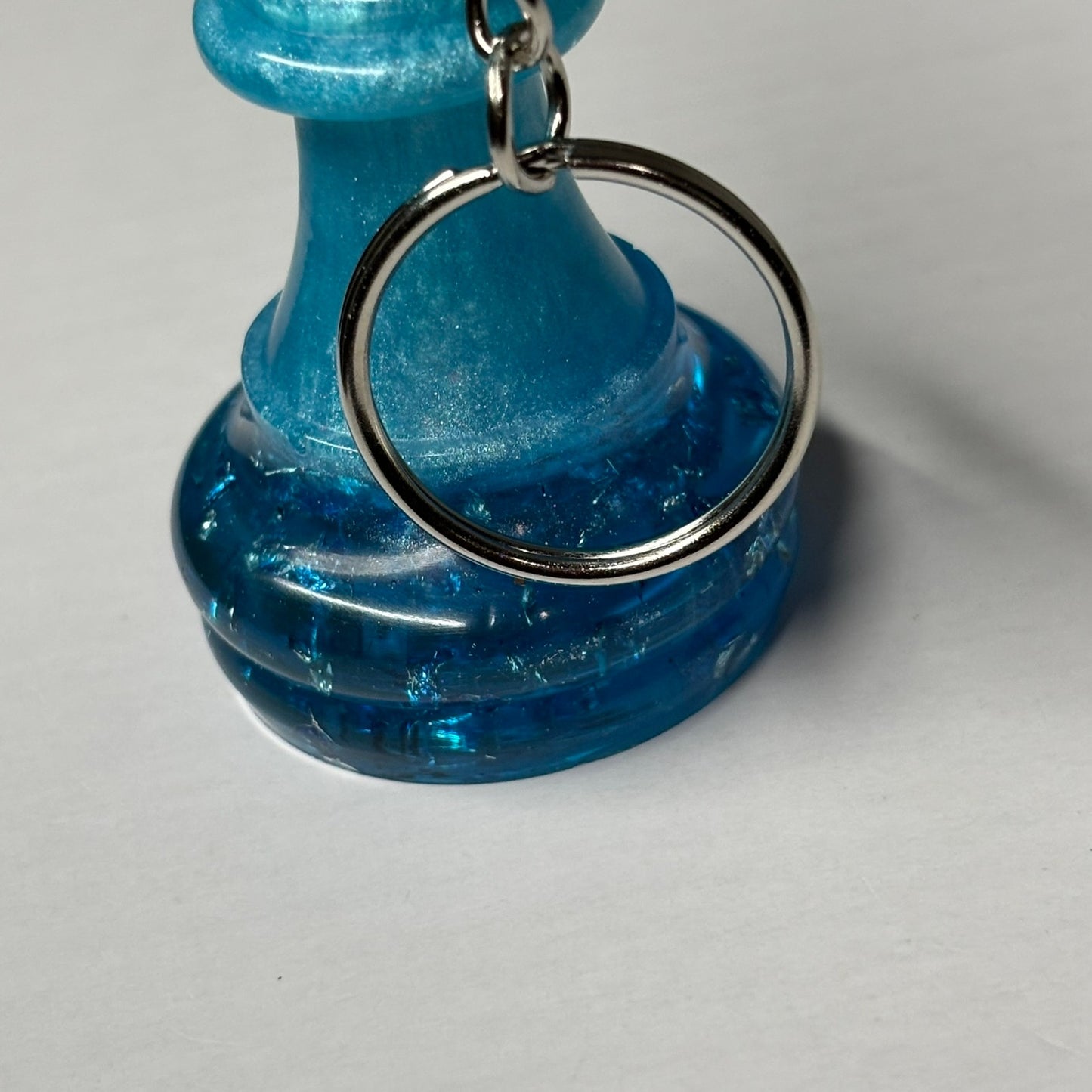 Blue Ice Bishop - Handmade Resin Keychain - Large Edition