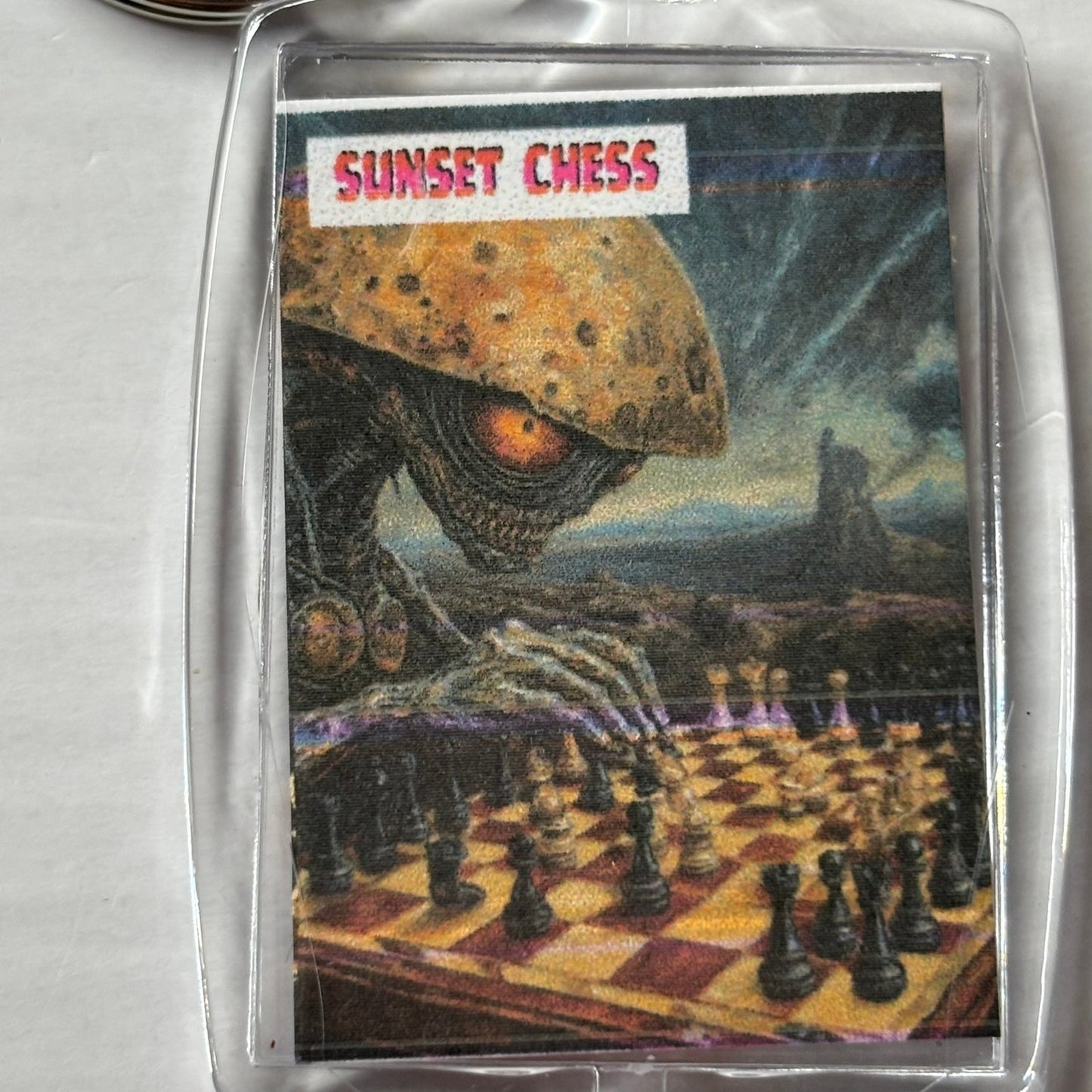 Alien Invasion - Chess  Photo Keychain