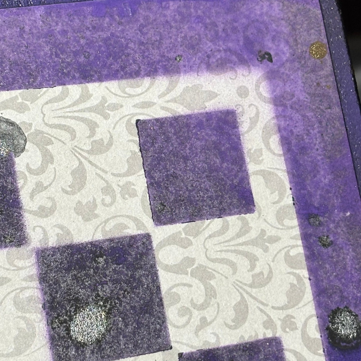 Vintage Purple/Black - Scrapbook Chess Board