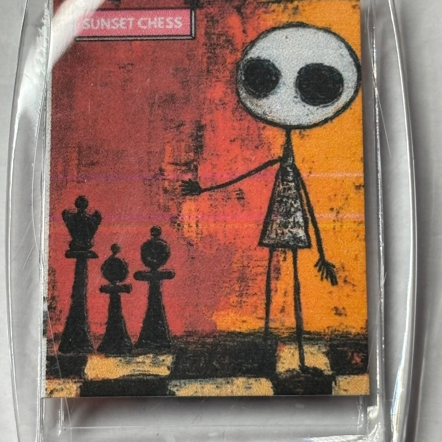 Stick Man - Chess  Photo Keychain