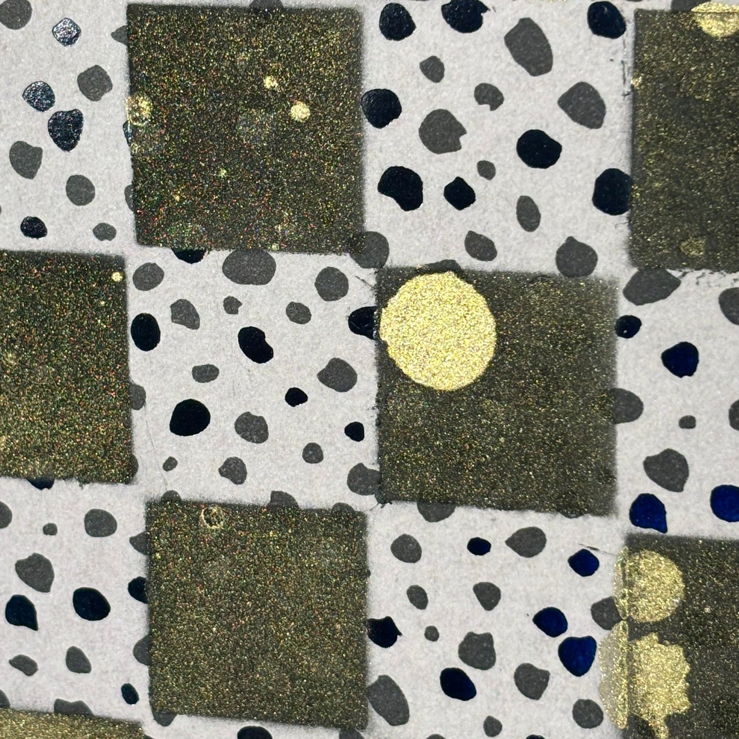 Golden Splatter - Scrapbook Chess Board