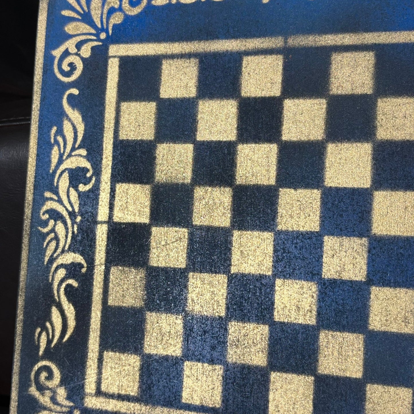 Blue Gold - Painted Chess Board