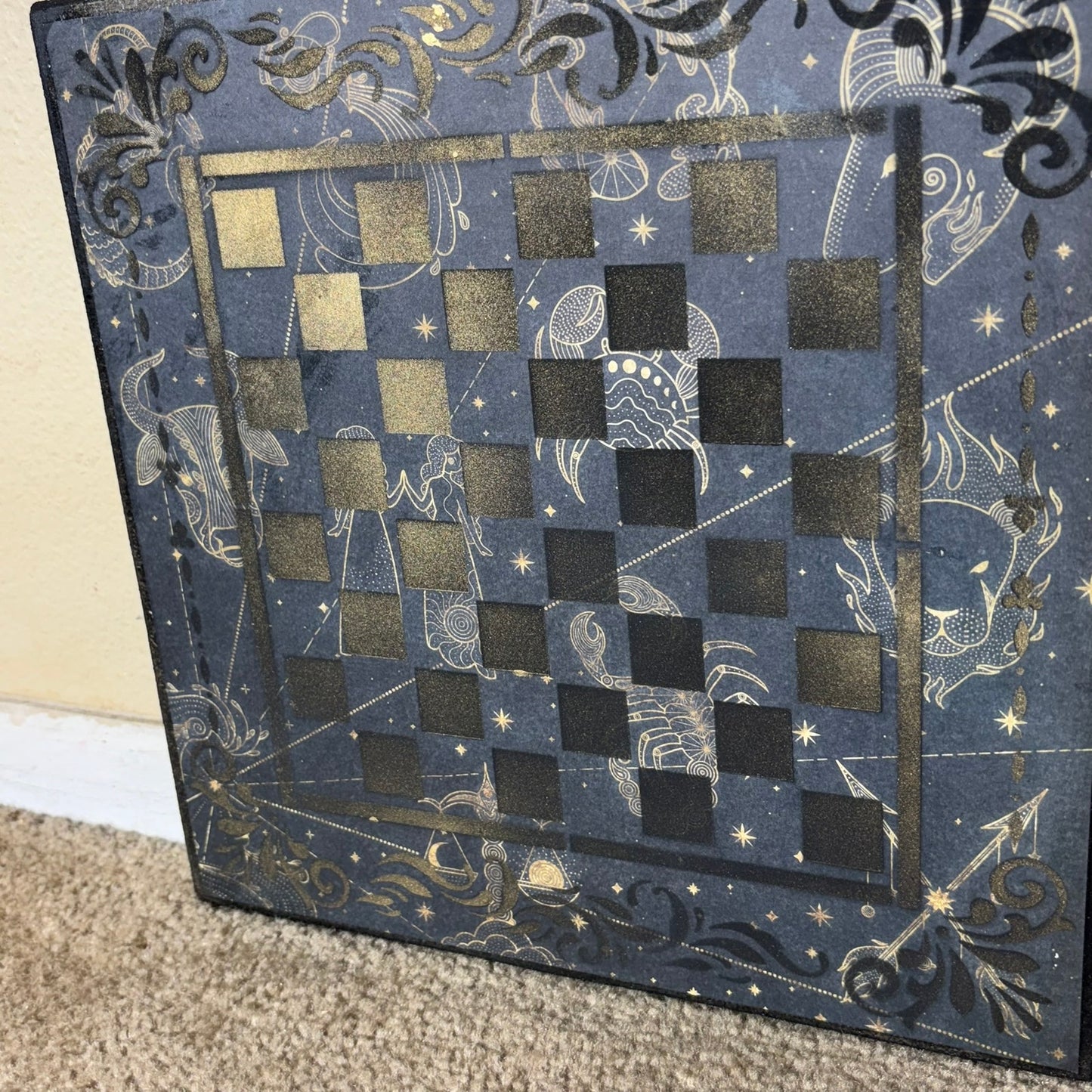 Golden Royal Blue - Scrapbook Chess Board