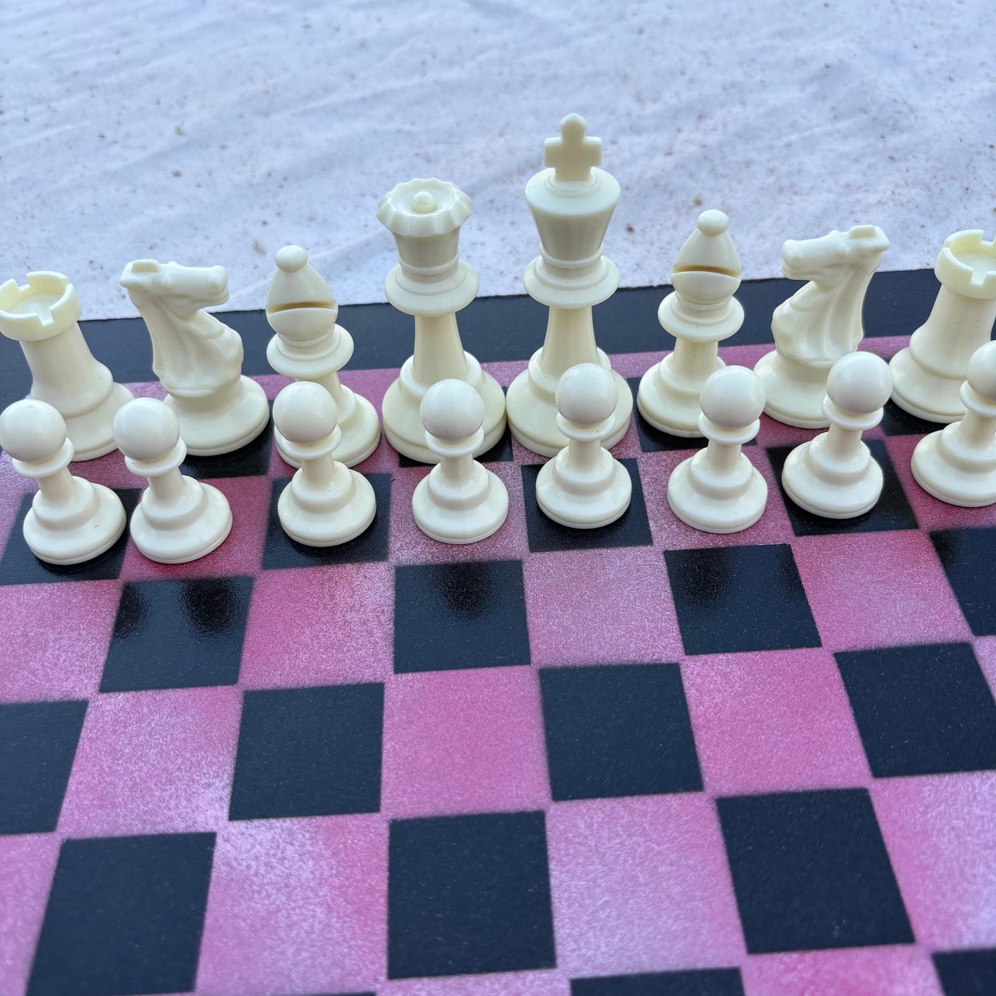 Purple Pink - Painted Chess Set